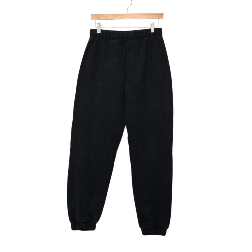 Reformation Jeans Black Organic Cotton High Rise Jogger Sweatpants Size Medium